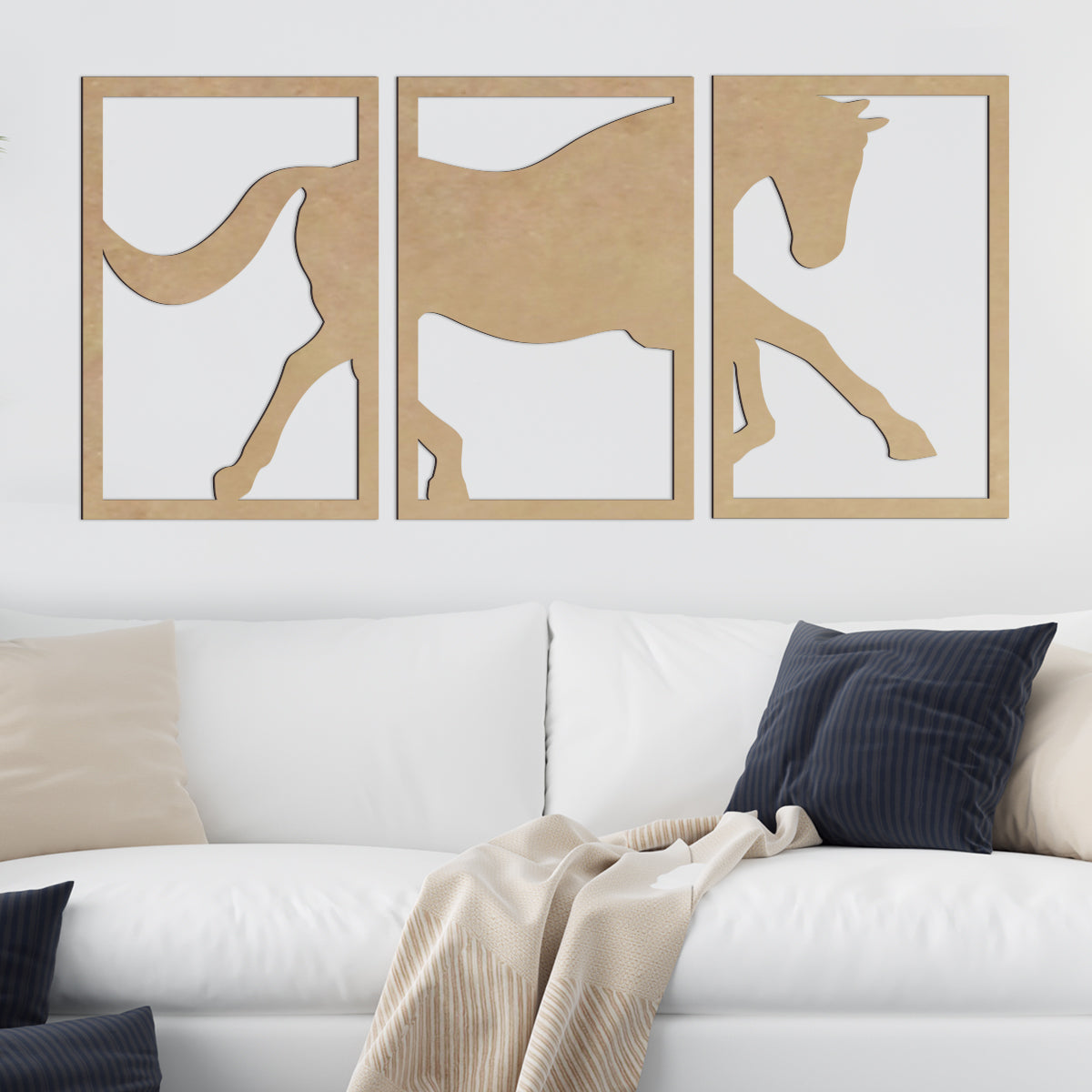 Caballo - Cuadros trípticos modernos