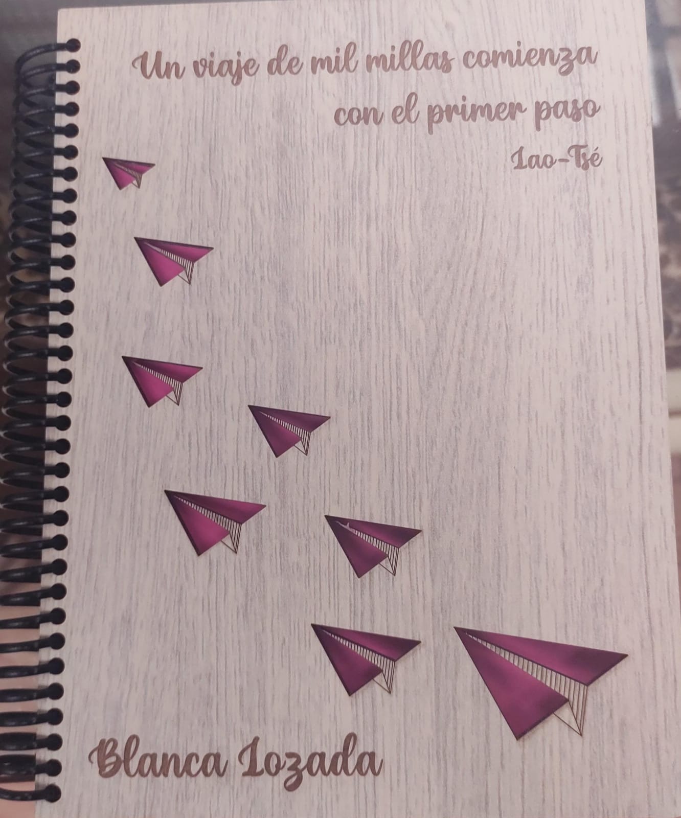 Cuaderno personalizado frase viaje ➡ WhatsApp
