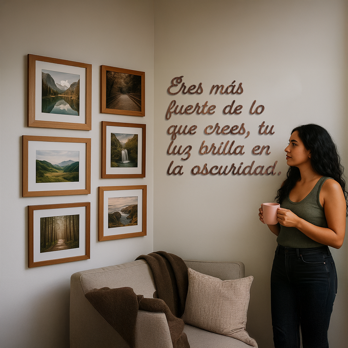 Eres más fuerte - Frase decorativa