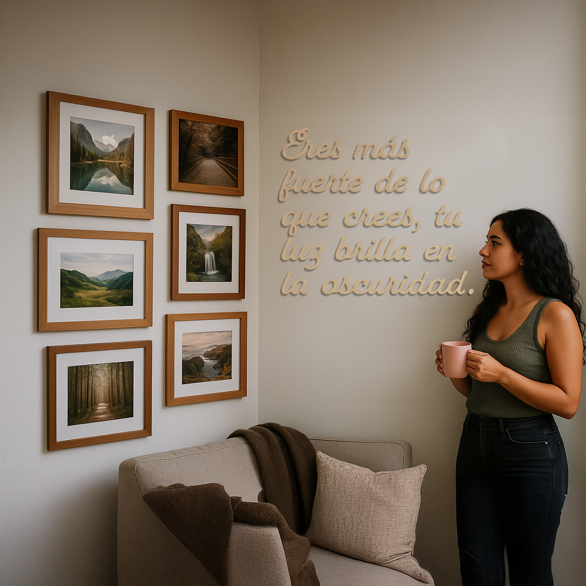Eres más fuerte - Frase decorativa