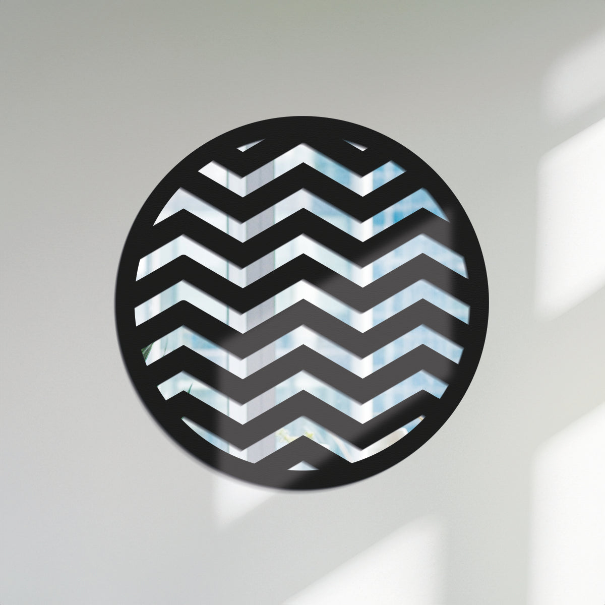 Zig zag - Espejo decorativo 30 cm en madera