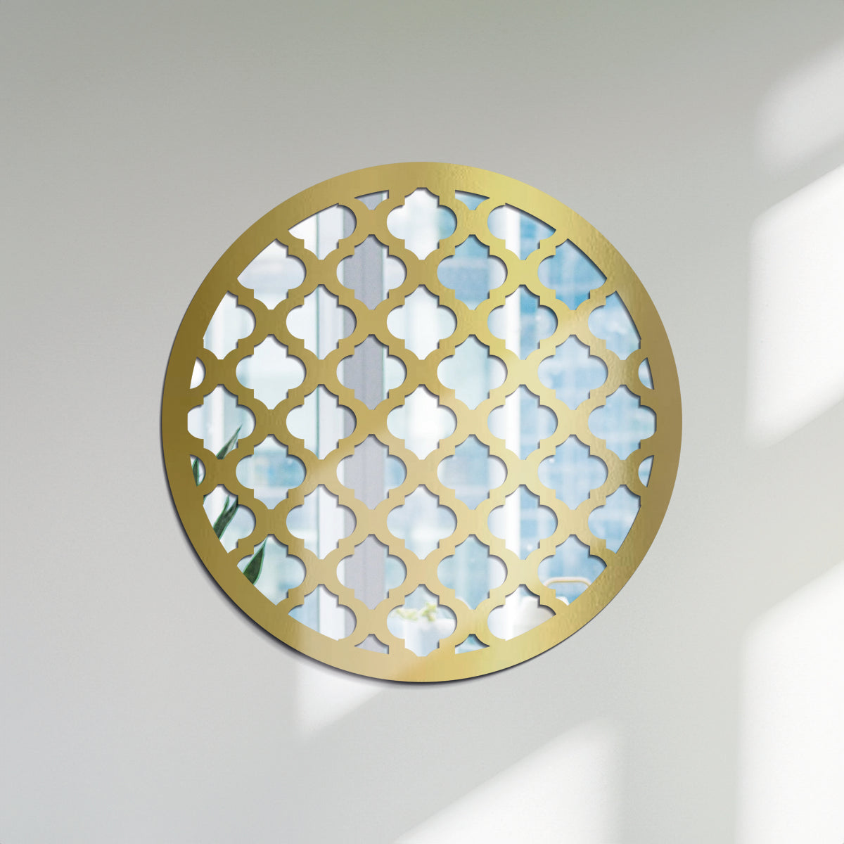 Reflejo floral - Espejo decorativo 30 cm en madera