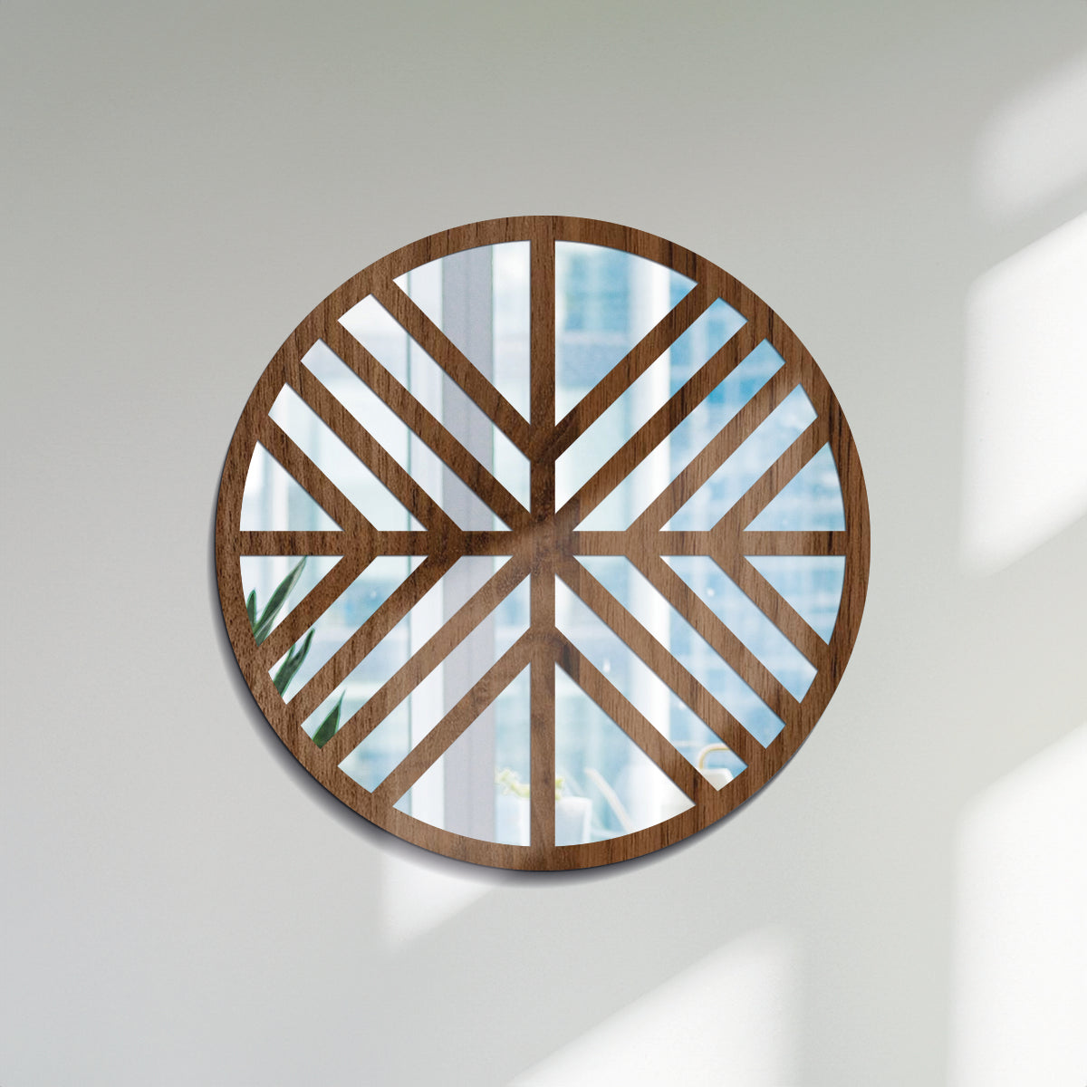 Energía - Espejo decorativo 30 cm en madera