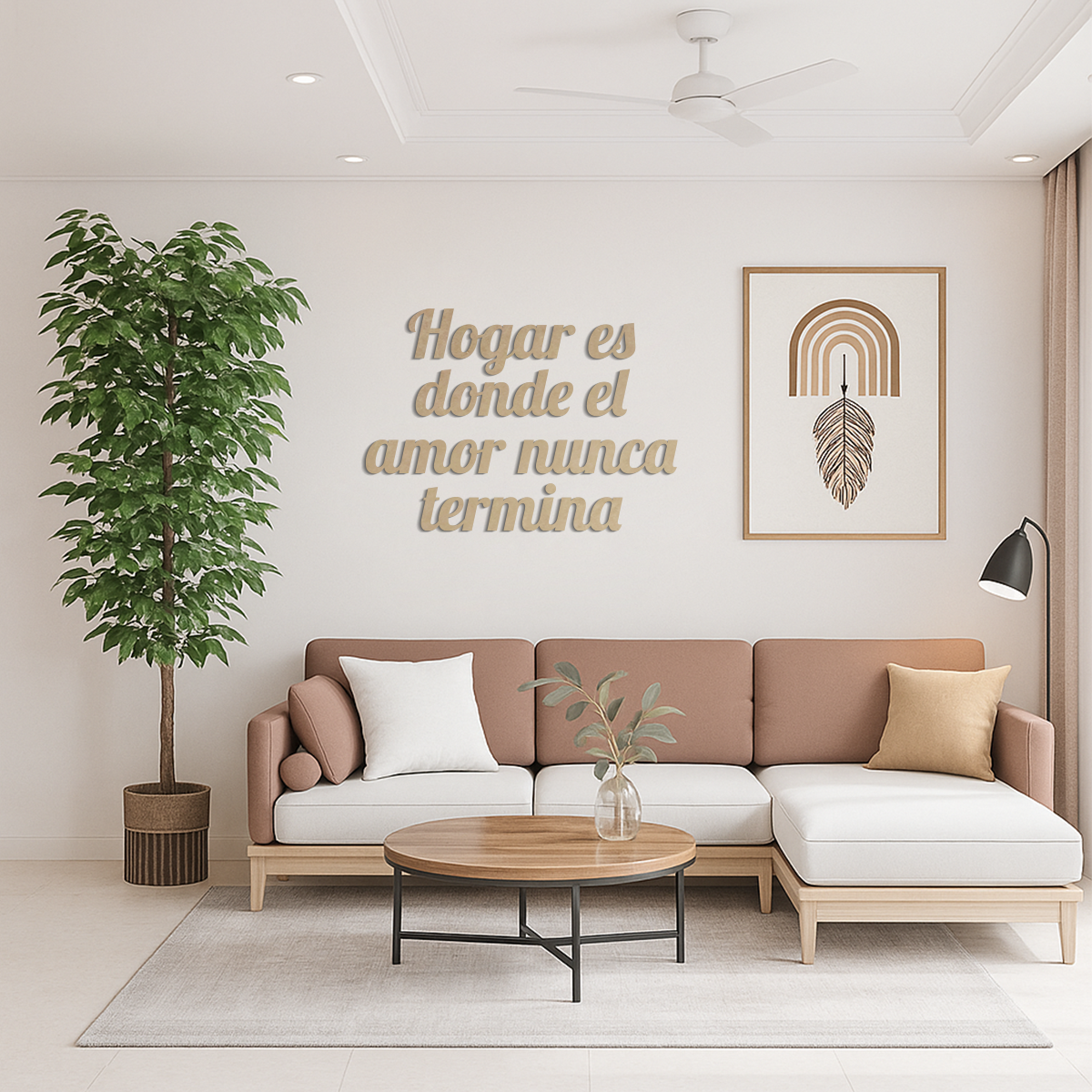Hogar es donde - Frase decorativa