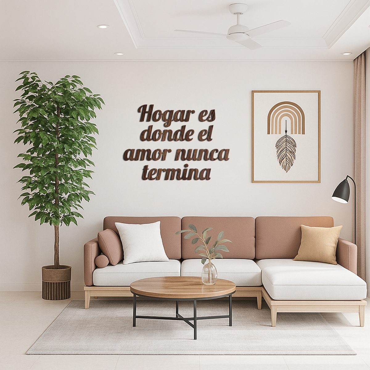 Hogar es donde - Frase decorativa