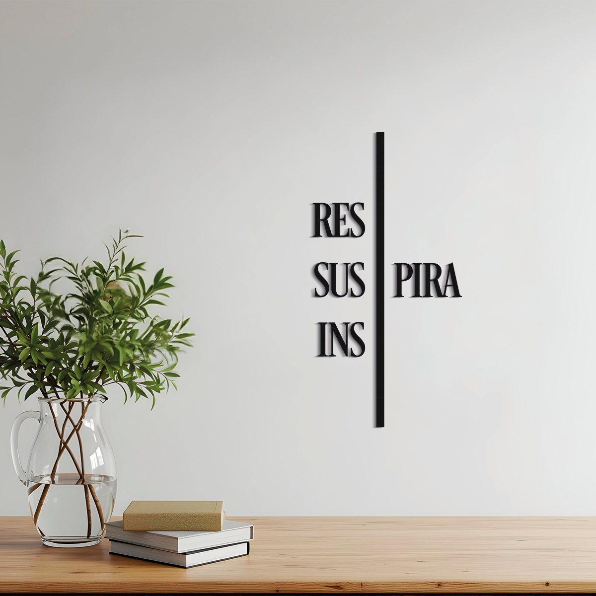 Respira, inspira, suspira - Frase decorativa