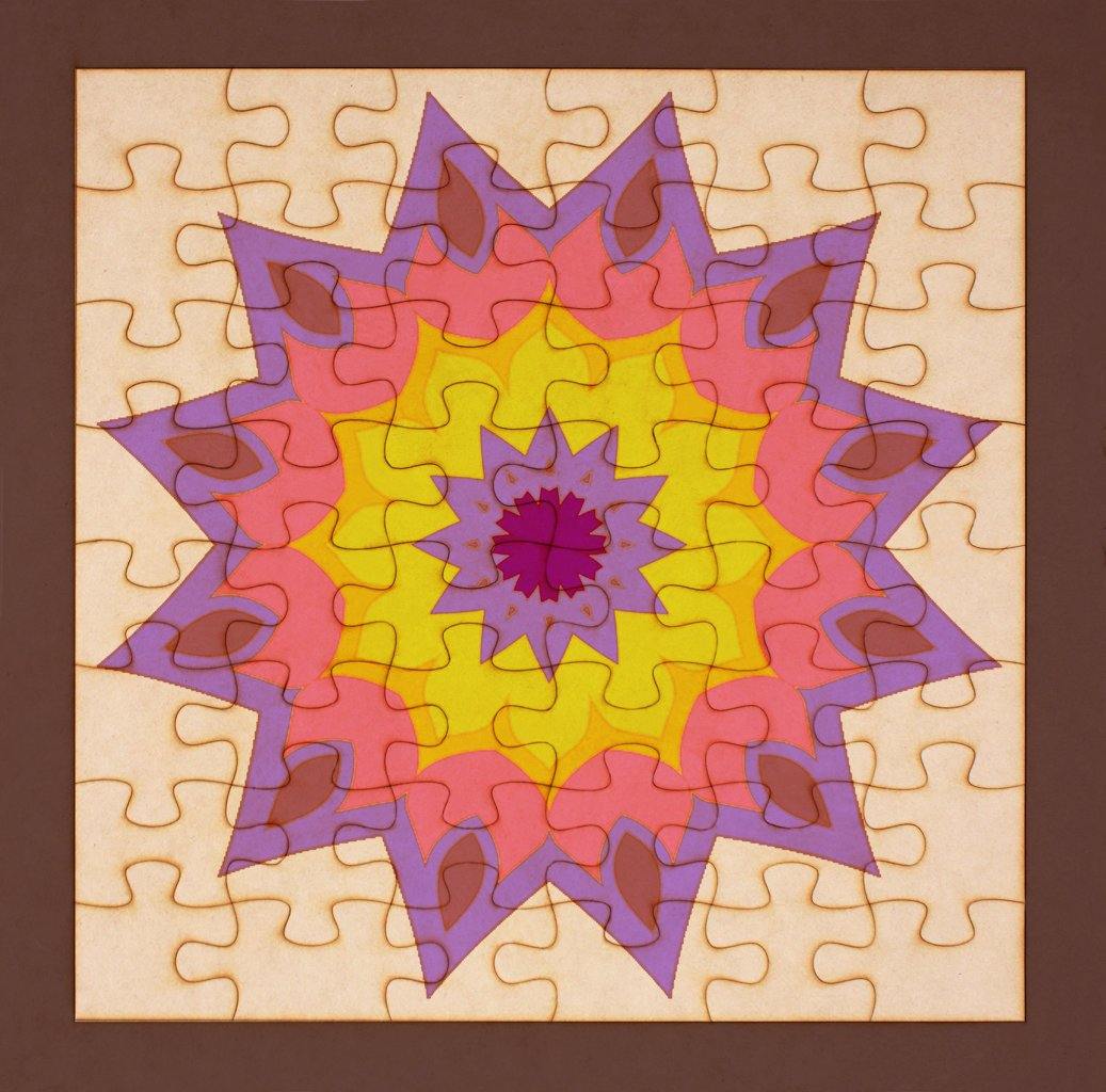 Rompecabezas para pintar - Mandala 37 - FABRITECA