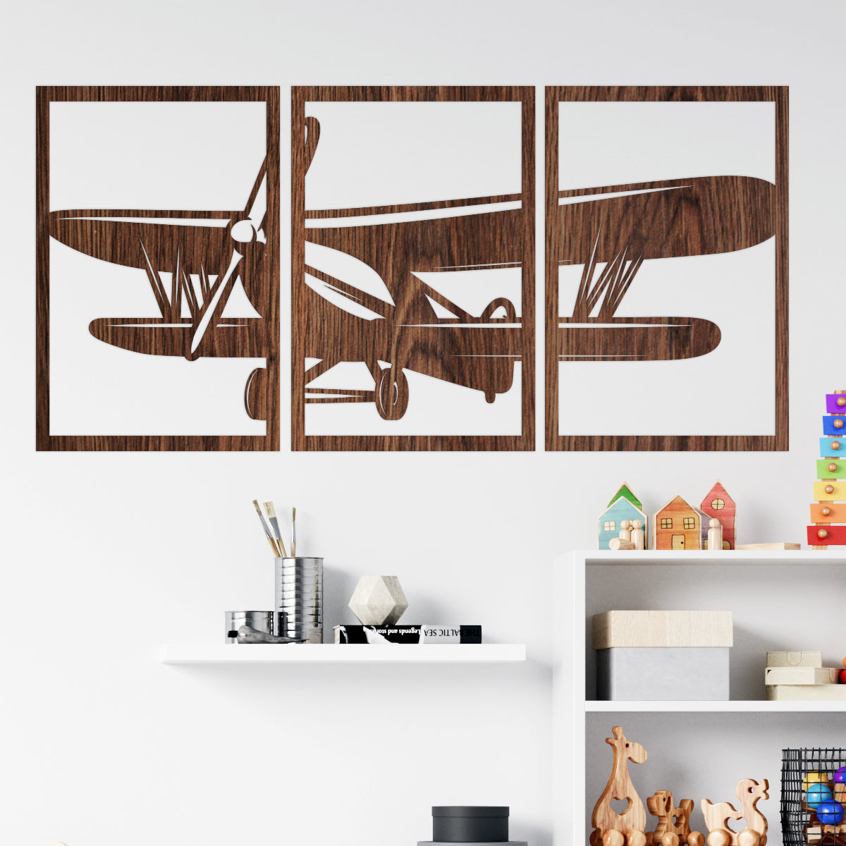 Avioneta - Cuadros trípticos modernos