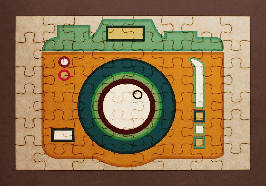 Rompecabezas para pintar - Cámara fotográfica - FABRITECA