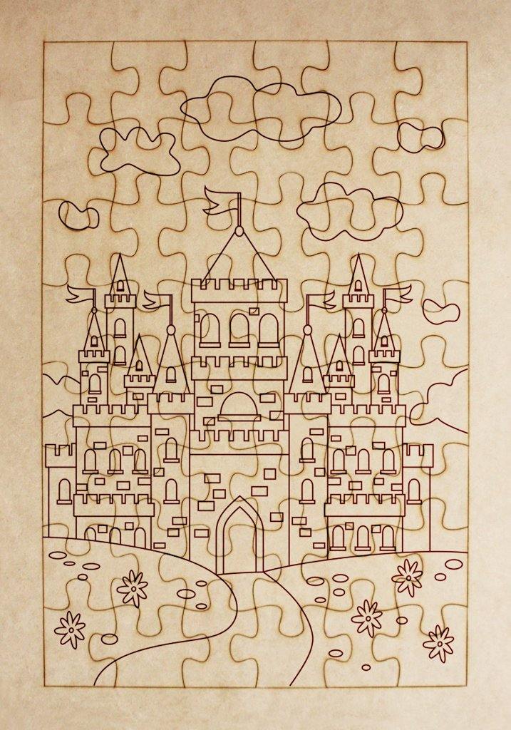 Rompecabezas para pintar - Castillo princesas - FABRITECA