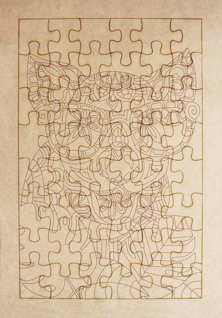 Rompecabezas para pintar - Cerdito mandala - FABRITECA