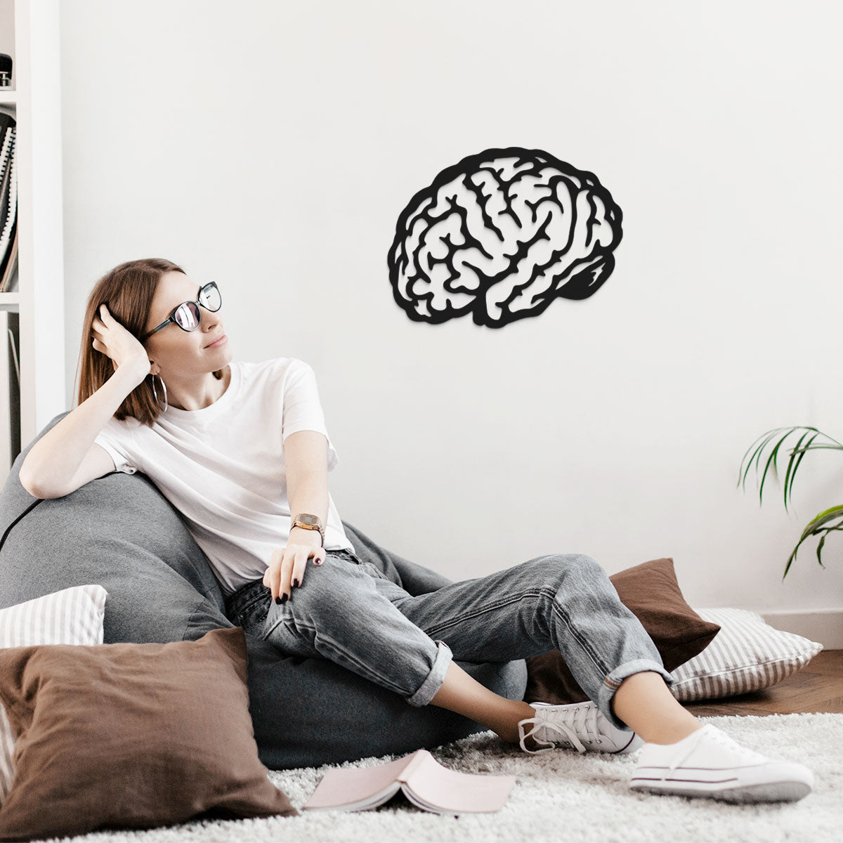 Cerebro - Figura decorativa en madera
