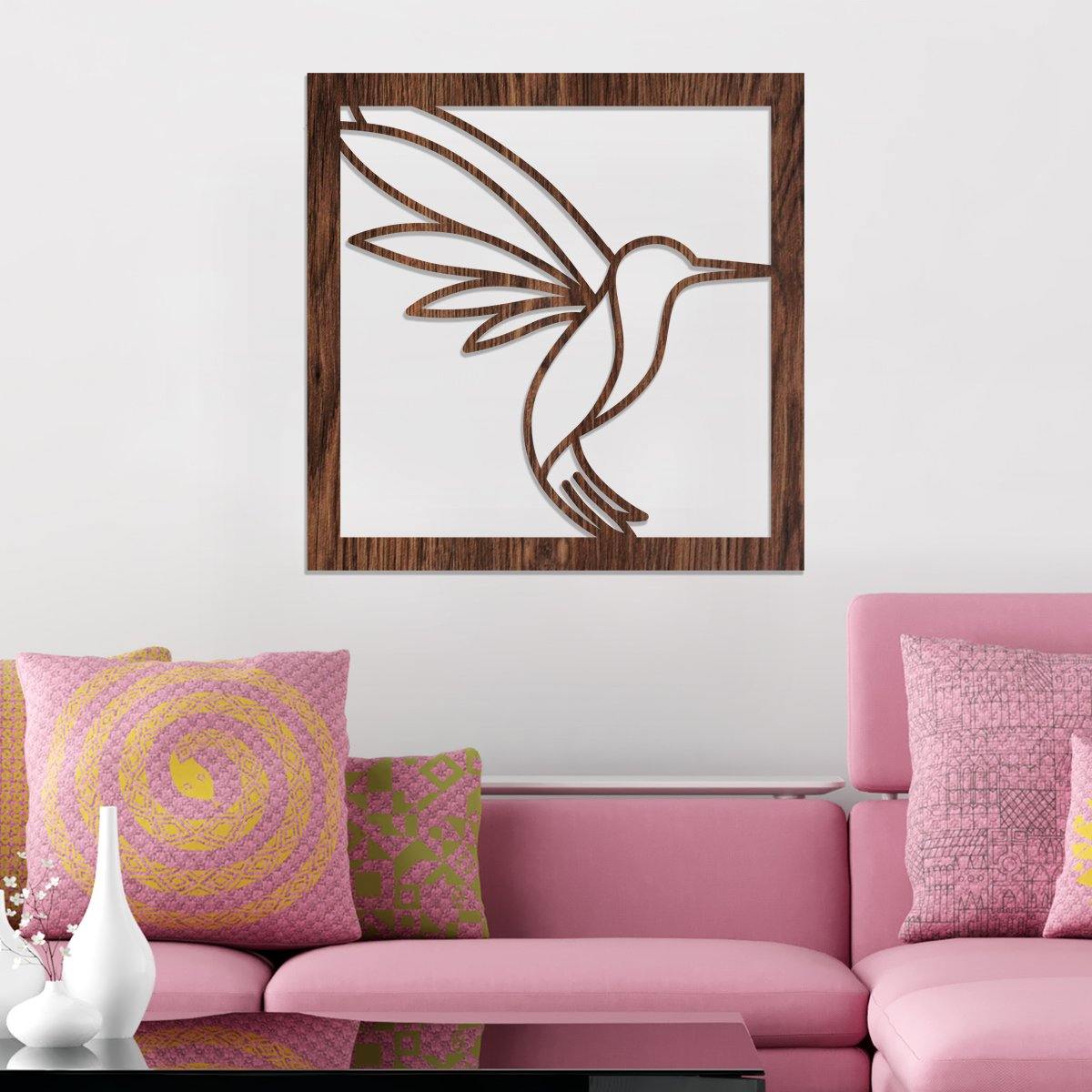 Colibrí - Cuadro decorativo en madera - FABRITECA