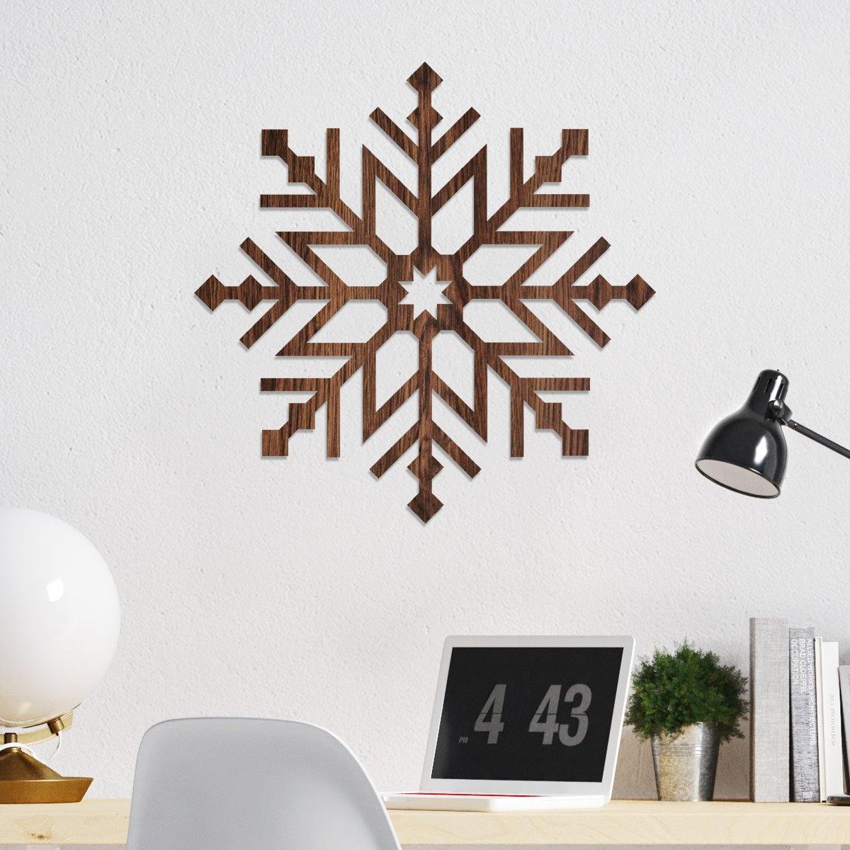 Copo de nieve puntas - Figura decorativa en madera - FABRITECA