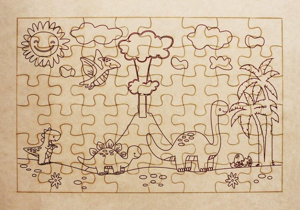 Rompecabezas para pintar - Dinosaurios - FABRITECA