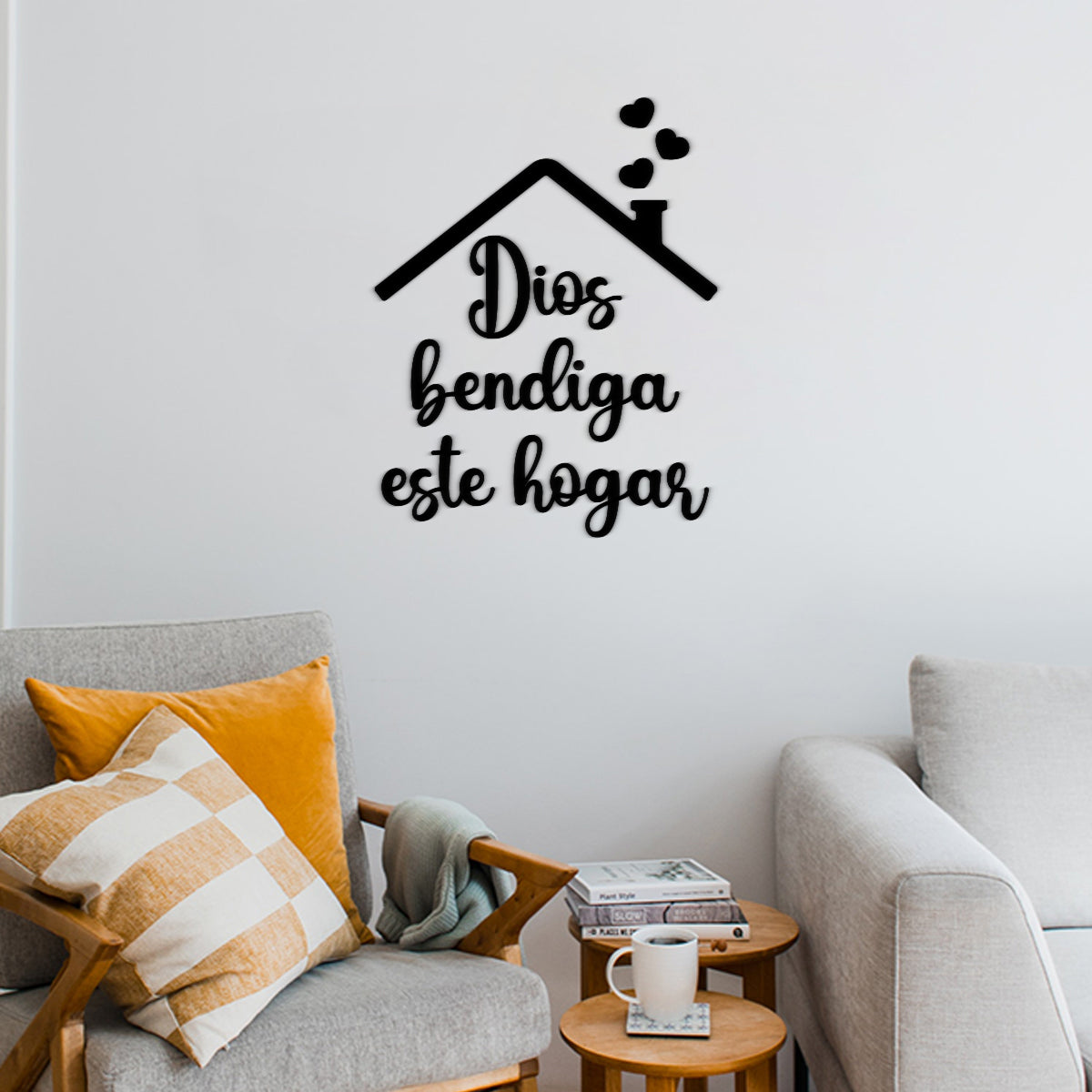 Targa Dexsa Dios Bendiga Este Hogar – Legno Con Cavalletto E Gancio, 15x23 Cm, Regalo Inaugurazione Casa