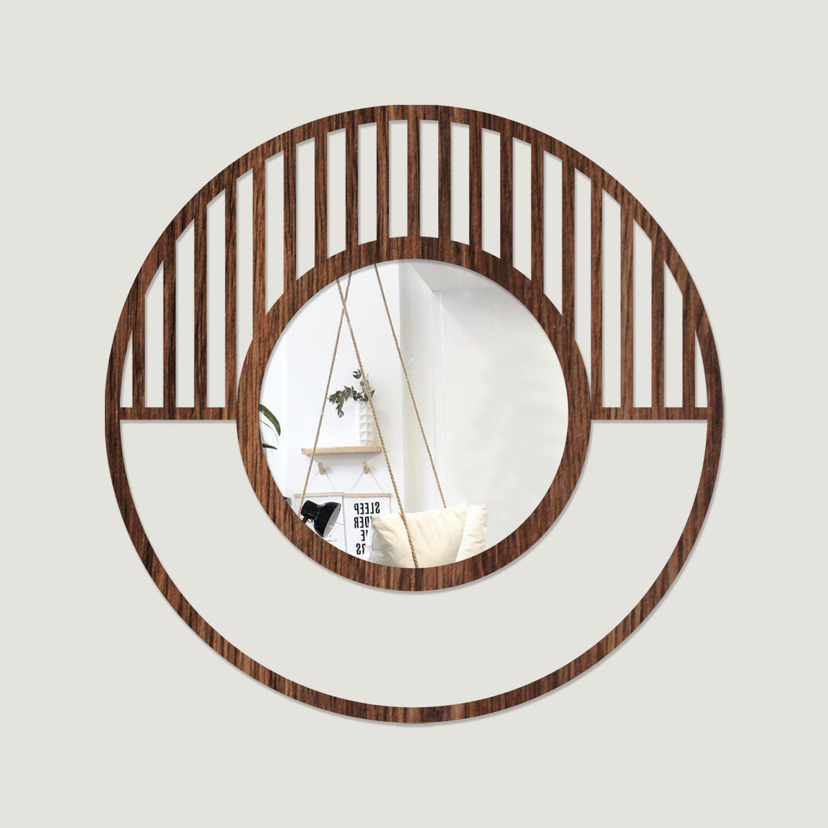Atardecer - Espejo decorativo en madera