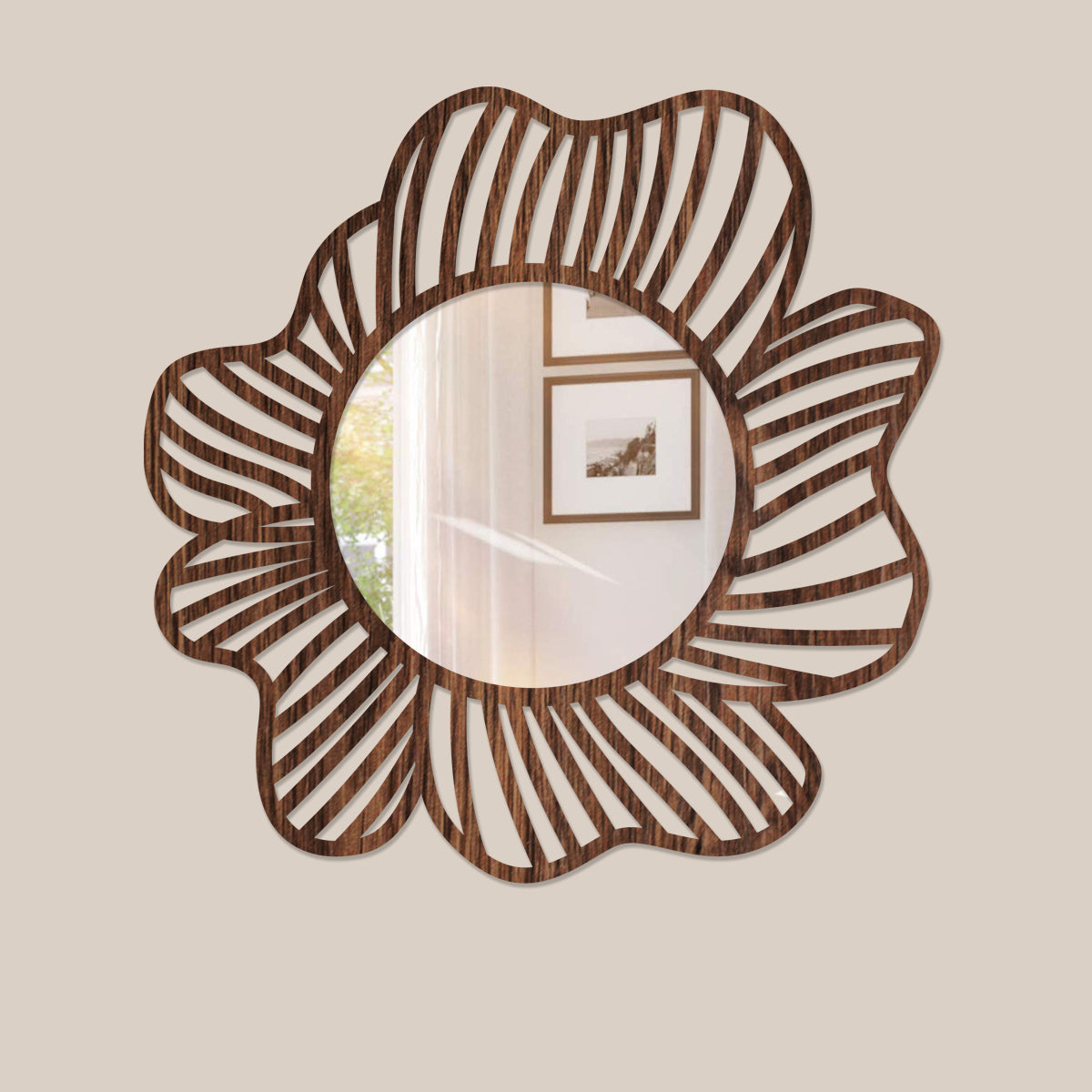 Primavera - Espejo decorativo en madera