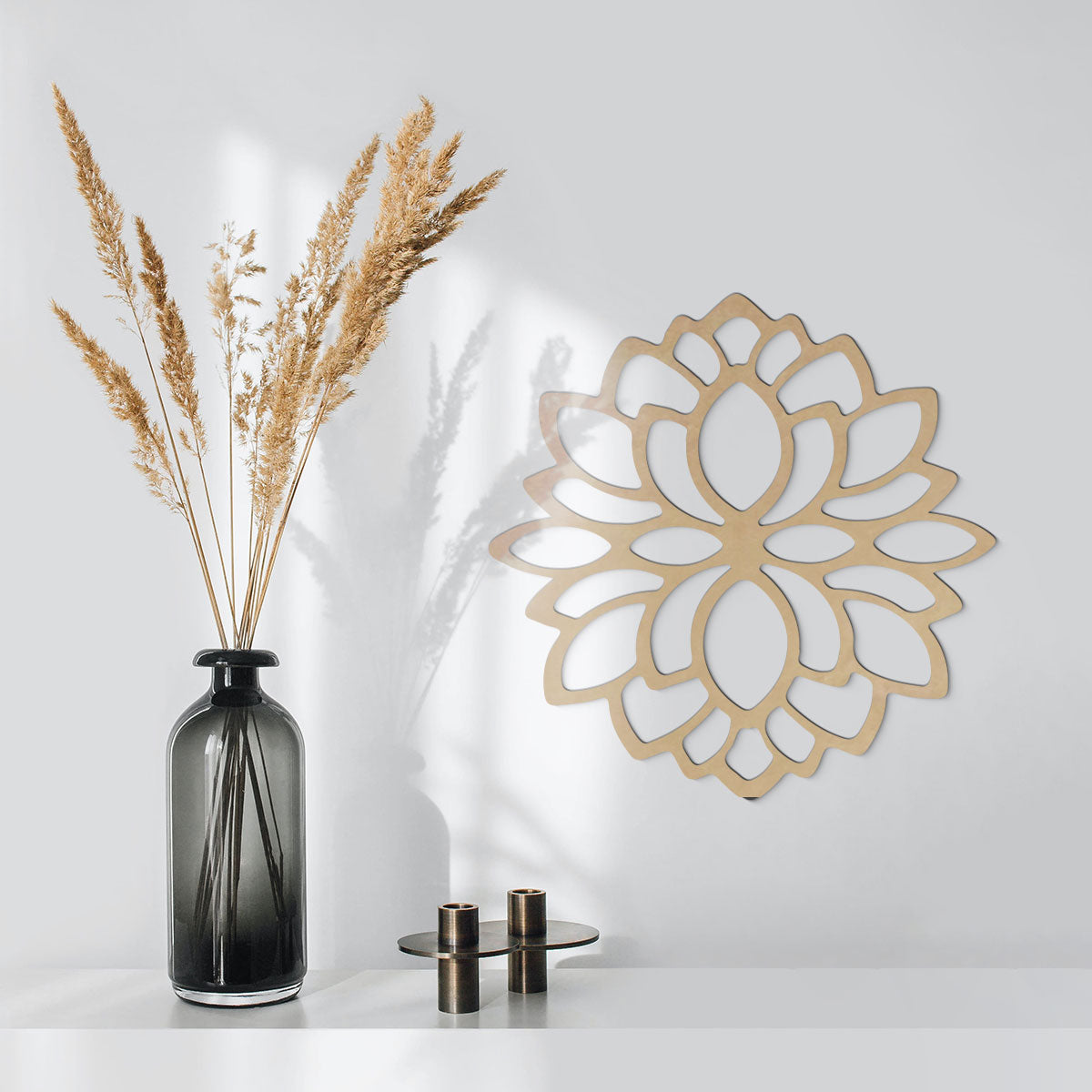 Flor abundancia - Figura decorativa en madera