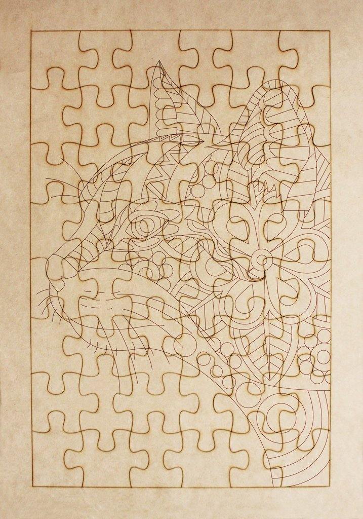 Rompecabezas para pintar - Gato mandala - FABRITECA