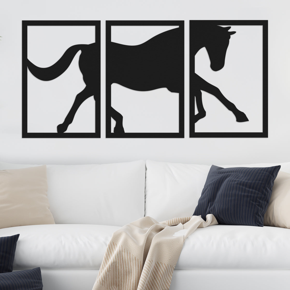 Caballo - Cuadros trípticos modernos