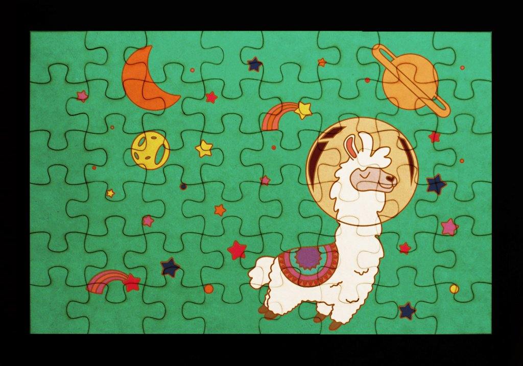 Rompecabezas para pintar - Llama en el espacio - FABRITECA