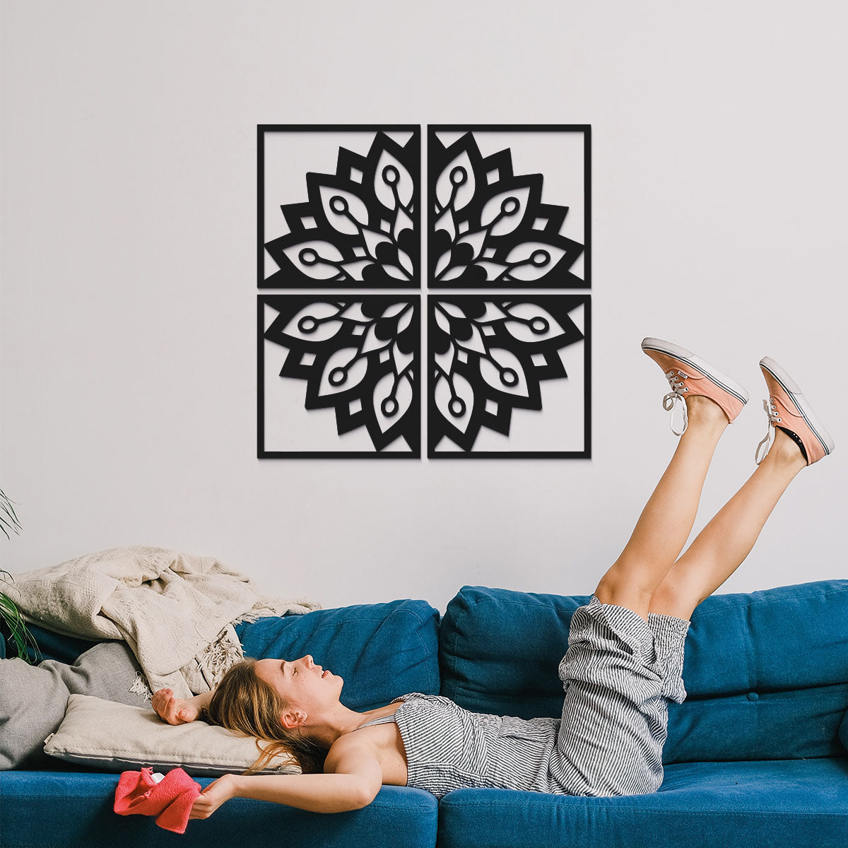 Mandala 4 partes - Cuadro decorativo en madera