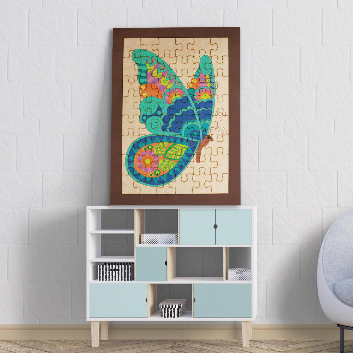 Rompecabezas de animales mandalas - Mariposa mandala