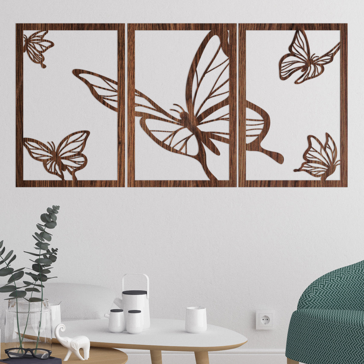 Mariposas - Cuadros trípticos modernos