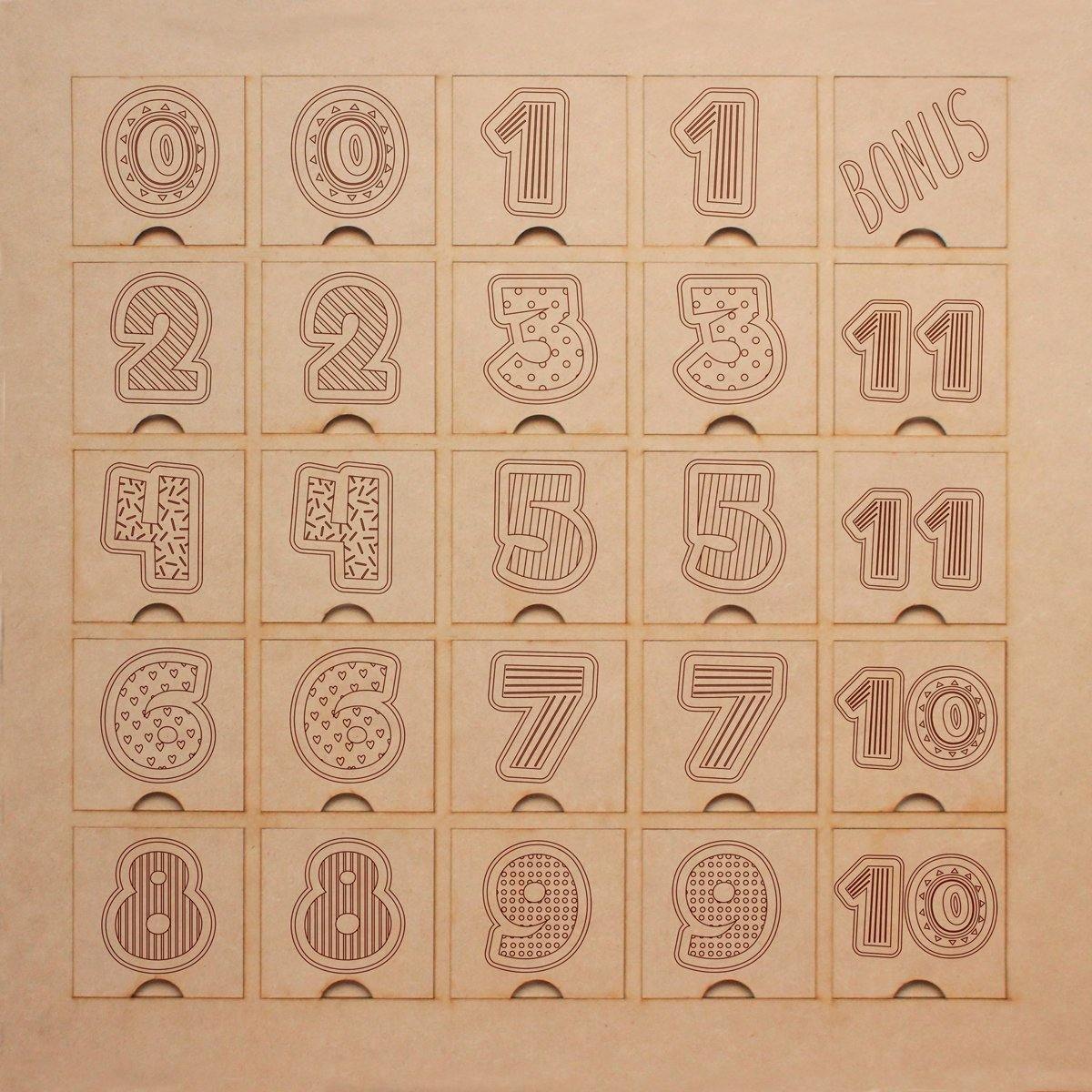 Juego adivinar parejas para pintar - Números - FABRITECA