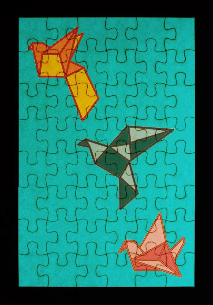 Rompecabezas para pintar - Pájaros - FABRITECA