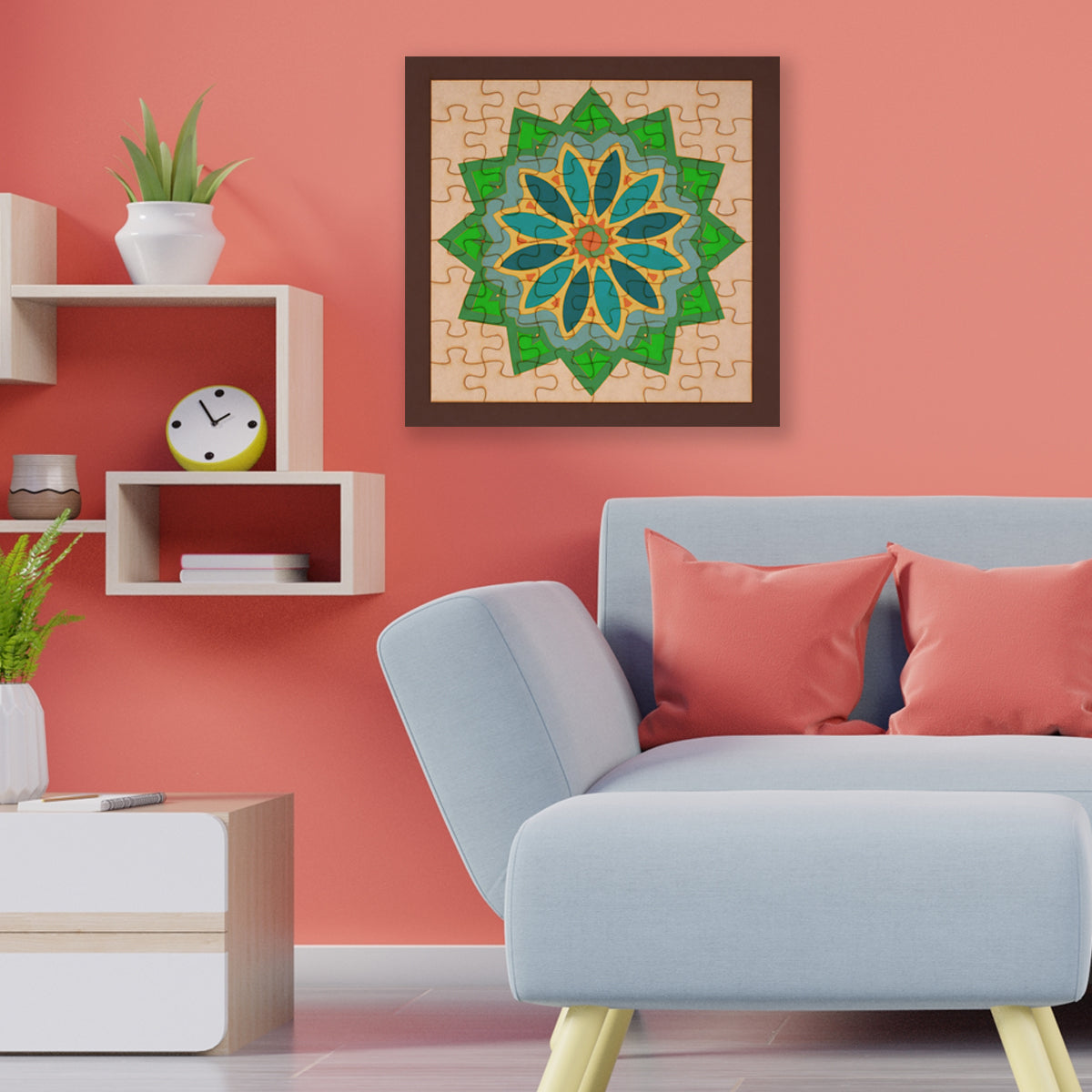 Rompecabezas mandalas para colorear - Mandala 45