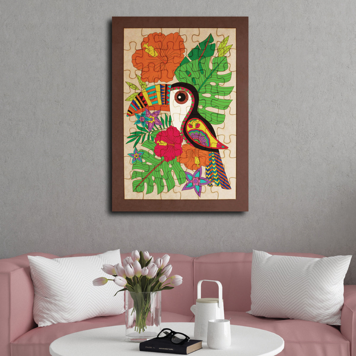 Rompecabezas de animales mandalas - Tucán mandala