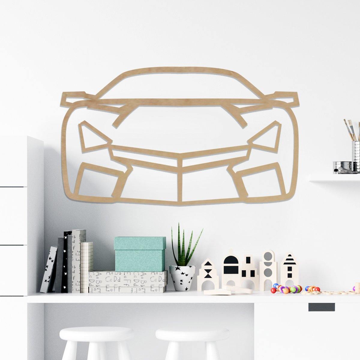 Carro - Figura decorativa en madera - FABRITECA