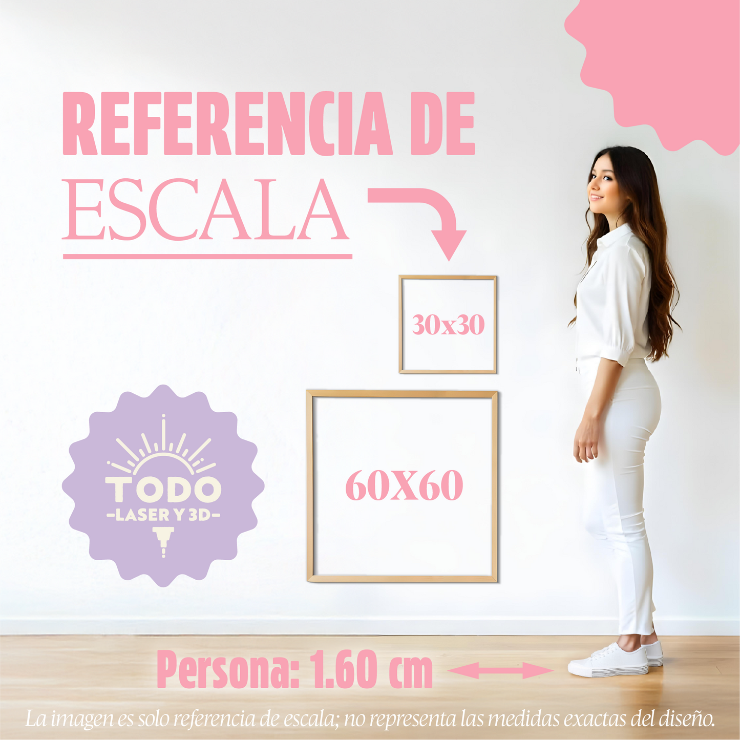 Elefante flores - Figura decorativa en madera