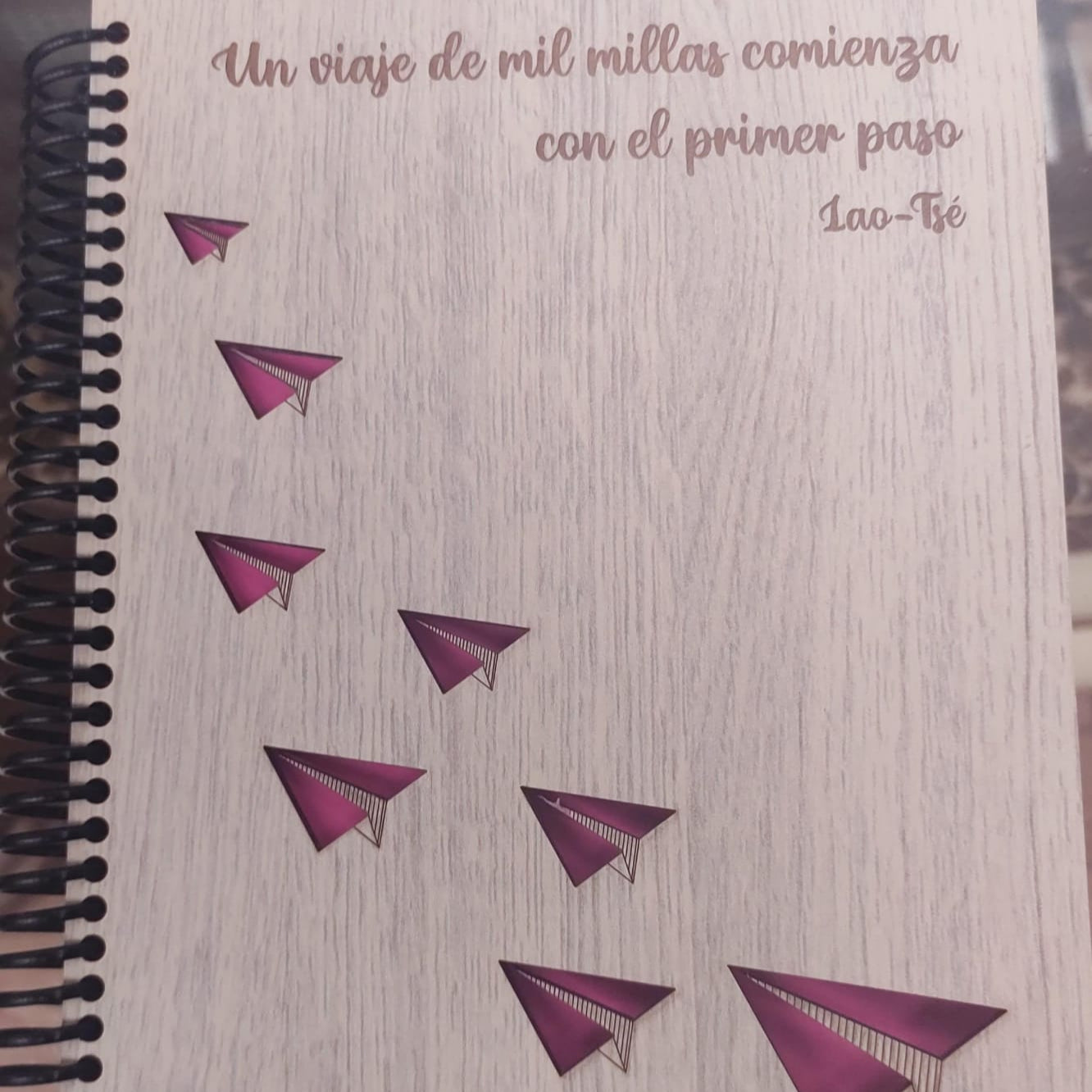 Cuaderno personalizado frase viaje ➡ WhatsApp