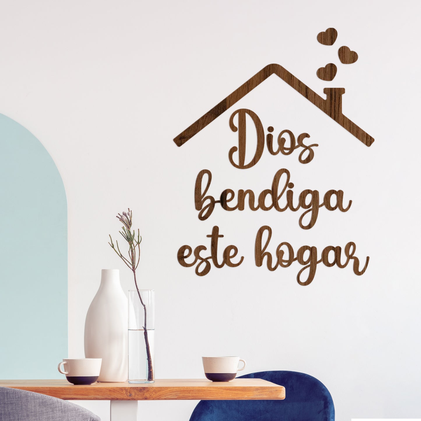 Dios bendiga este hogar - Frase decorativa