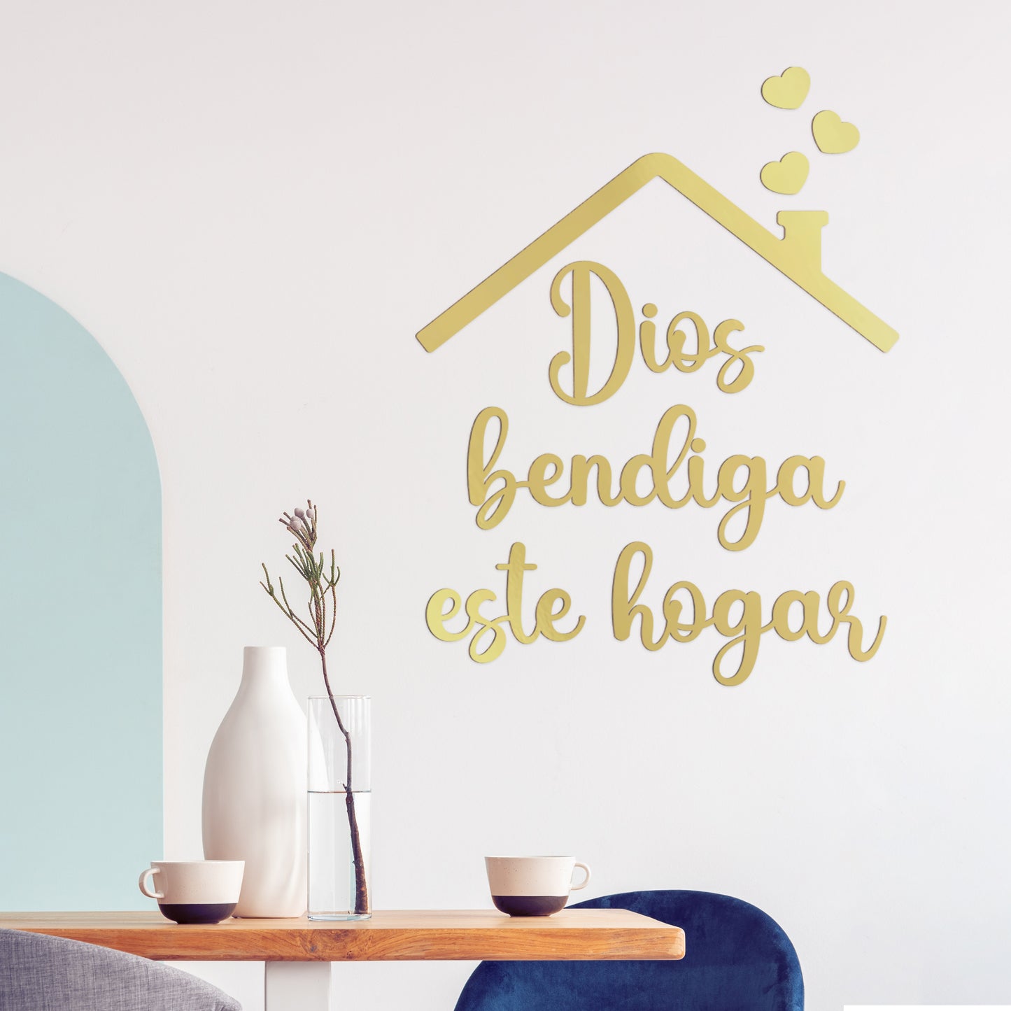 Dios bendiga este hogar - Frase decorativa