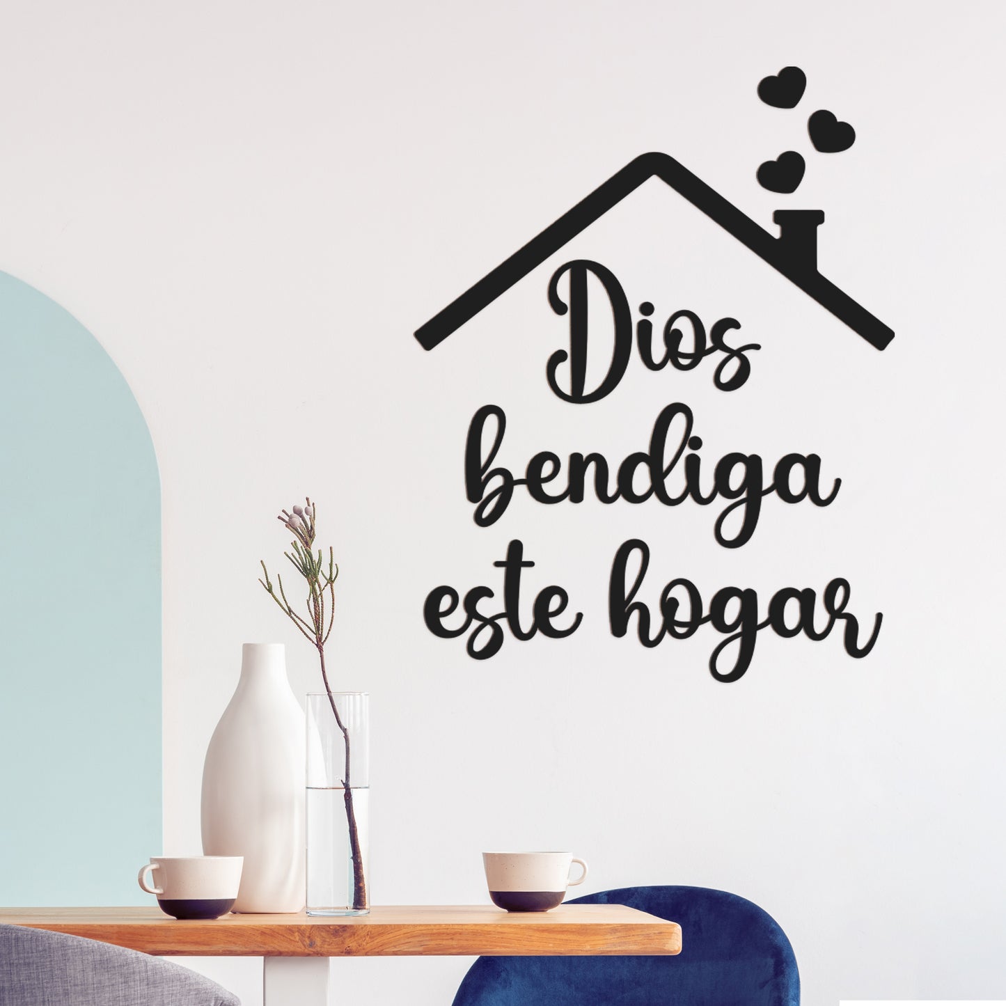 Dios bendiga este hogar - Frase decorativa