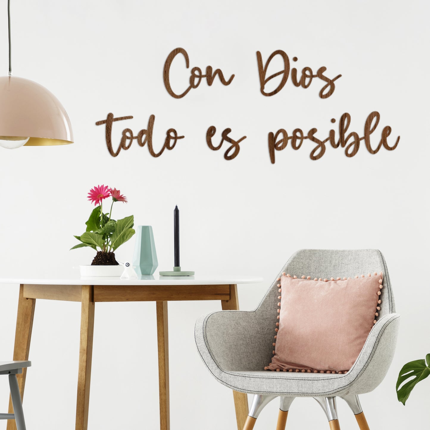 Con Dios todo es posible - Frase decorativa