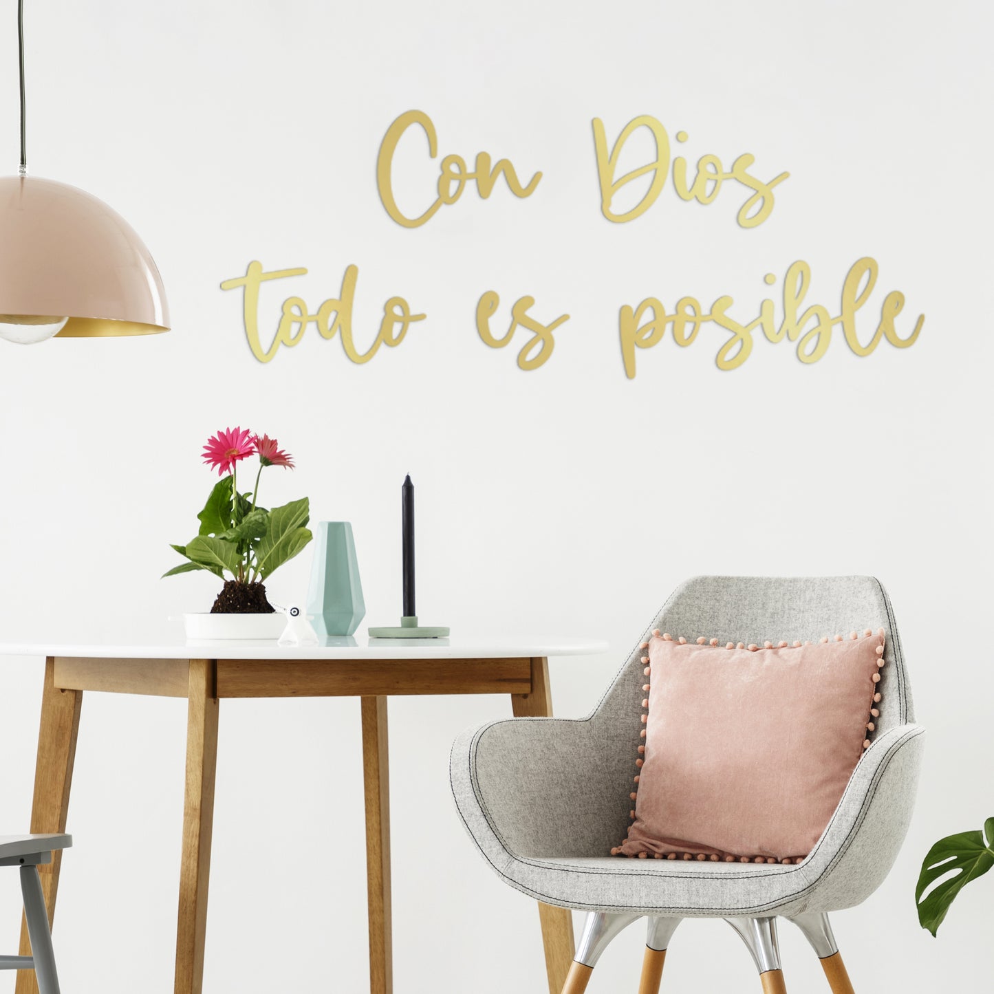 Con Dios todo es posible - Frase decorativa