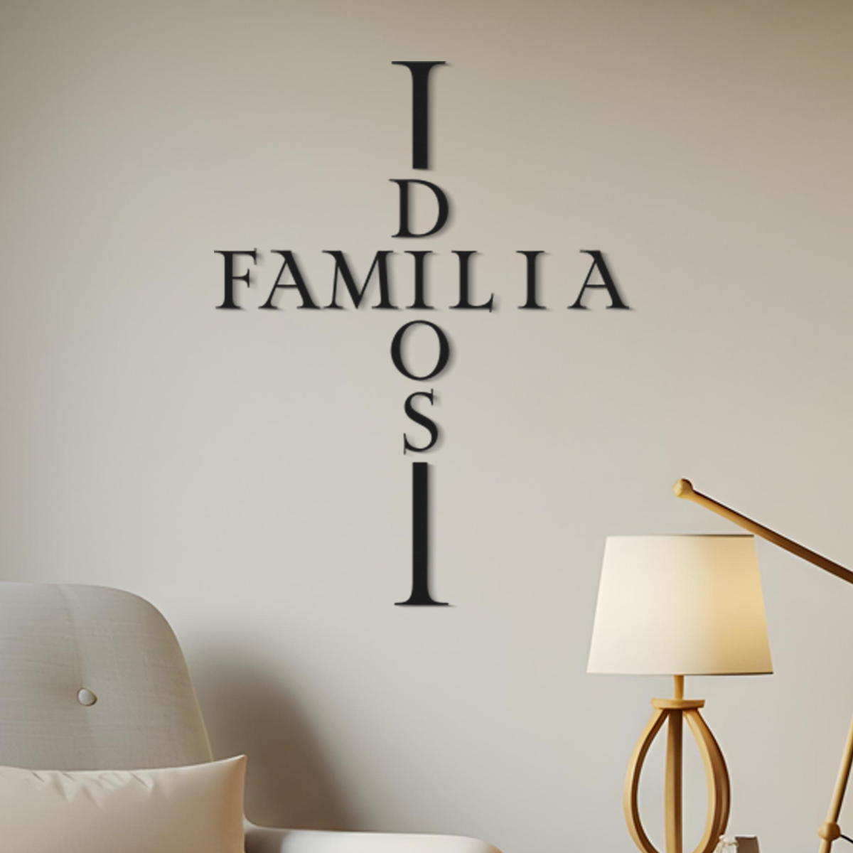 Dios y Familia - Frase decorativa