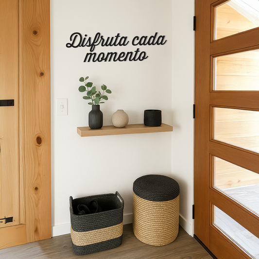 Disfruta cada momento - Frase decorativa