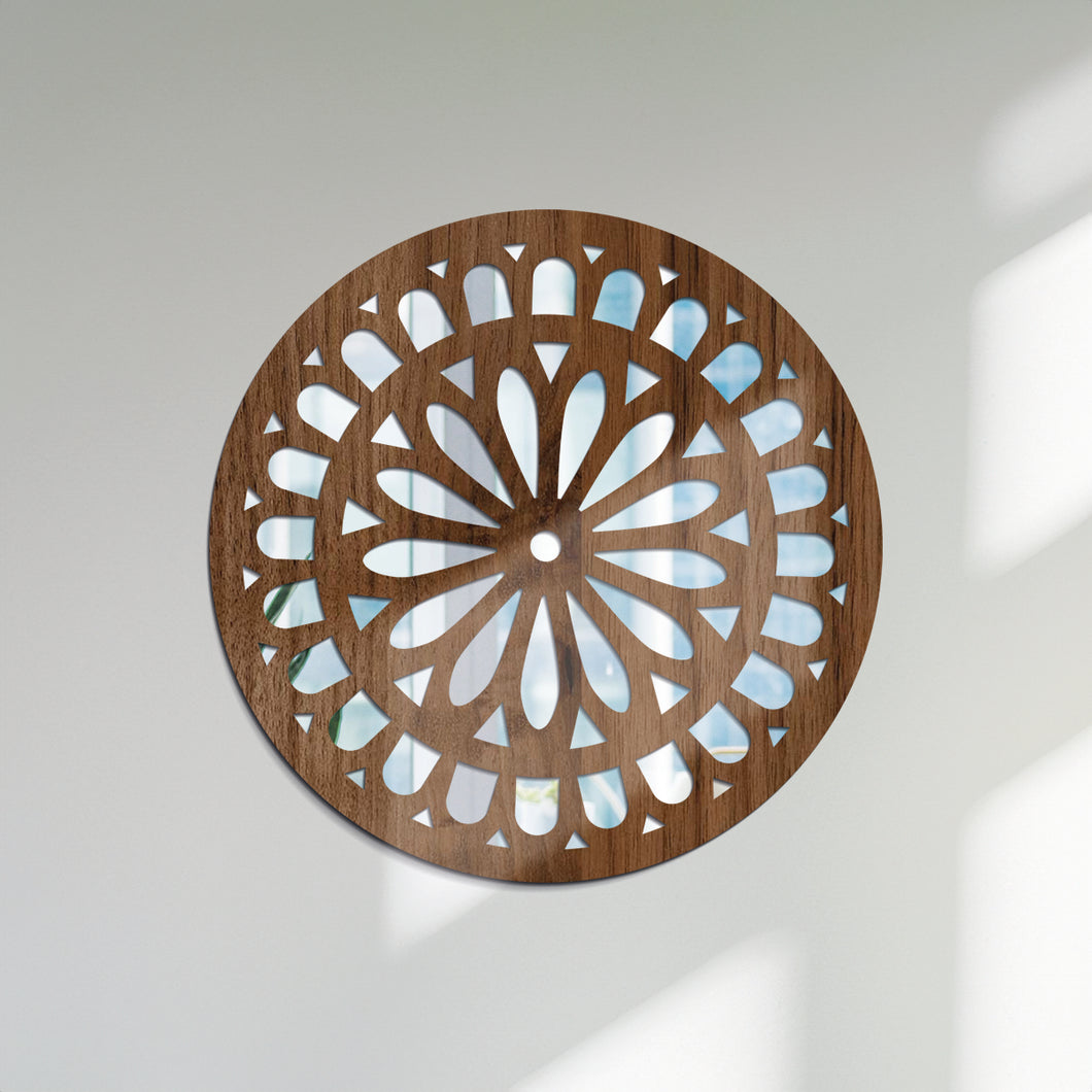 Girablossom - Espejo decorativo 30 cm en madera