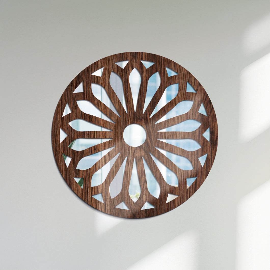 Girasol - Espejo decorativo 30 cm en madera