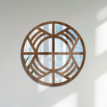 Cargar imagen en el visor de la galería, Resplandor - Espejo decorativo 30 cm en madera
