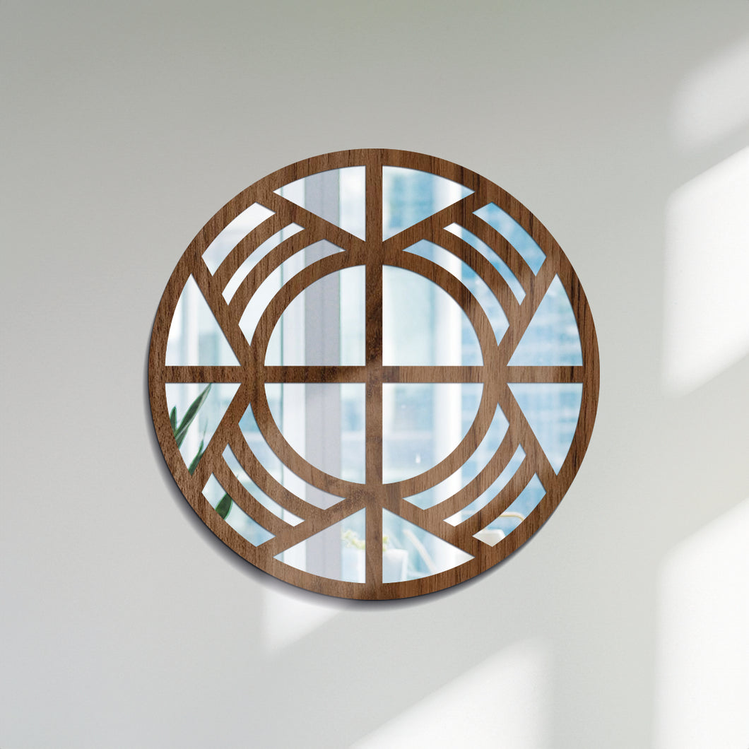 Resplandor - Espejo decorativo 30 cm en madera