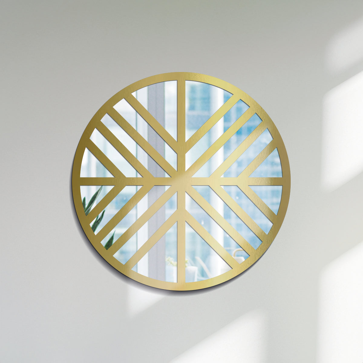 Energía - Espejo decorativo 30 cm en madera