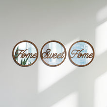 Cargar imagen en el visor de la galería, Home sweet home - Espejo decorativo 30 cm en madera
