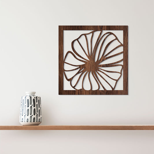 Flor abierta - Cuadro decorativo en madera